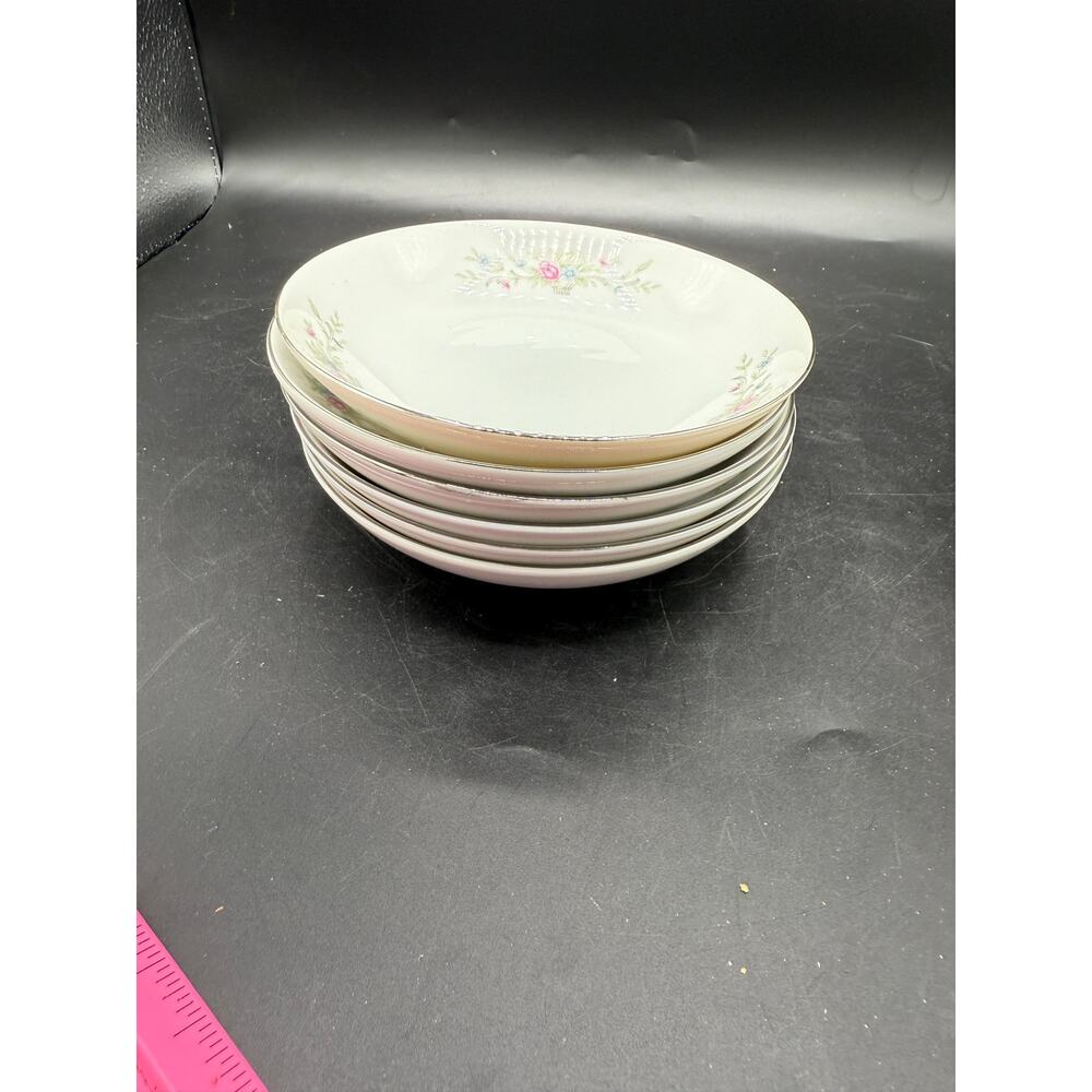 set of 6 Vtg Florenteen Fine China salad Plates Fantasia Pattern Made in Japan - Picture 2 of 4